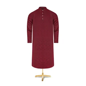 Luxury Katan Panjabi (Maroon) (Copy)